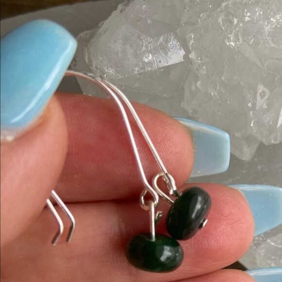 Alquimia Green and Silver Statement Earrings - Picture 3 of 5